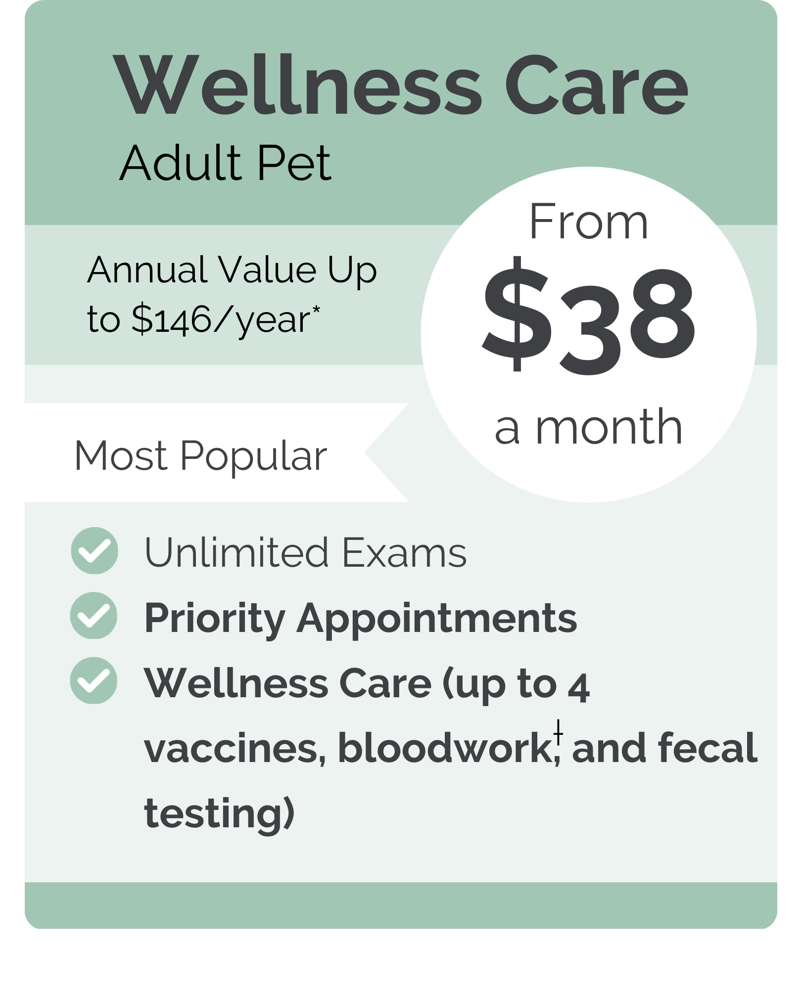 Westside Vet Hospital VIPet pricing wellness